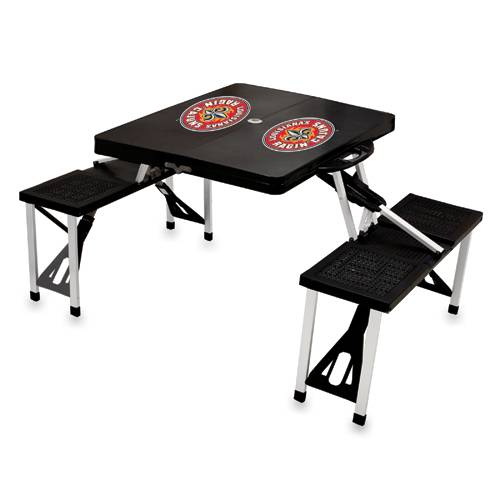 UL Lafayette Ragin Cajuns Folding Picnic Table - Black - Click Image to Close