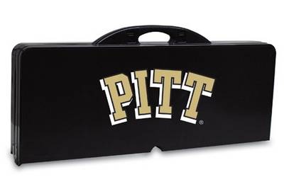 Pitt Panthers Folding Picnic Table with Seats - Black - Click Image to Close