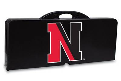 Northeastern Huskies Folding Picnic Table with Seats - Black - Click Image to Close