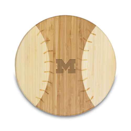 Michigan Wolverines Baseball Home Run Cutting Board - Click Image to Close