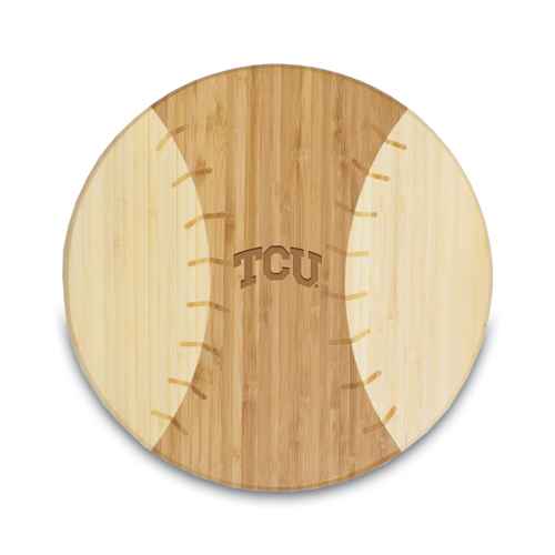 TCU Horned Frogs Baseball Home Run Cutting Board - Click Image to Close