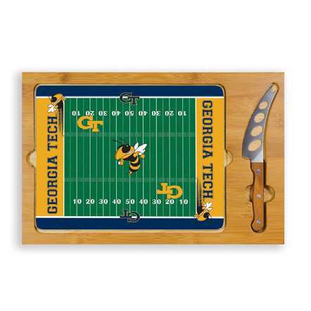 Georgia Tech Yellow Jackets Football Icon Cheese Tray - Click Image to Close