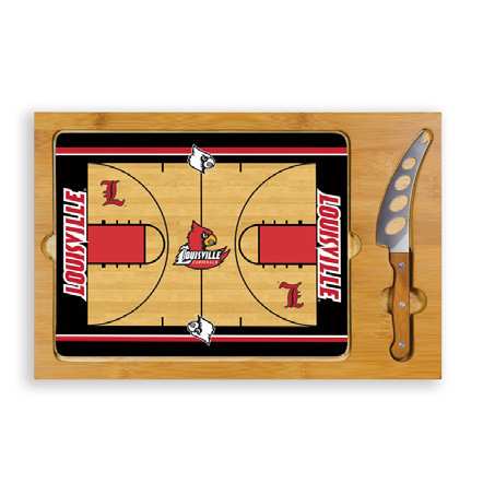 Louisville Cardinals Basketball Icon Cheese Tray - Click Image to Close