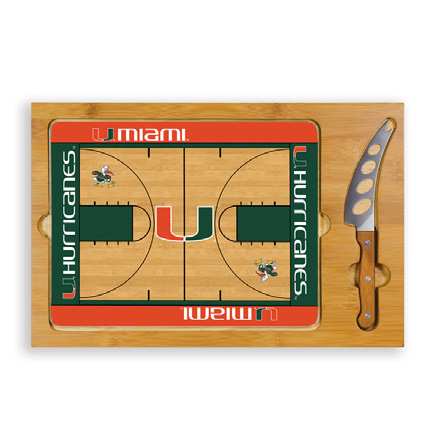 Miami Hurricanes Basketball Icon Cheese Tray - Click Image to Close