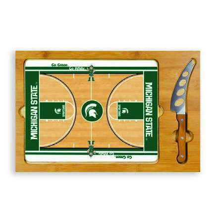 Michigan State Spartans Basketball Icon Cheese Tray - Click Image to Close