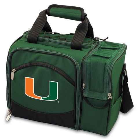 Miami Hurricanes Malibu Picnic Pack - Embroidered Hunter Green - Click Image to Close