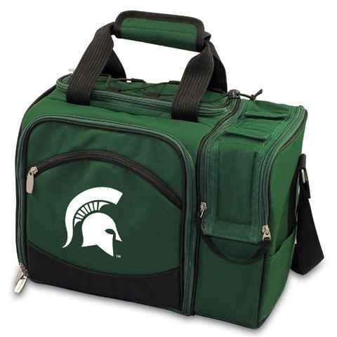 Michigan State Spartans Malibu Picnic Pack - Embr. Hunter Green - Click Image to Close