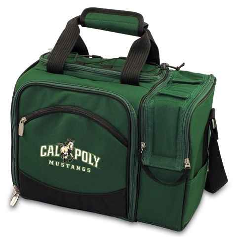 Cal Poly Mustangs Malibu Picnic Pack - Hunter Green - Click Image to Close