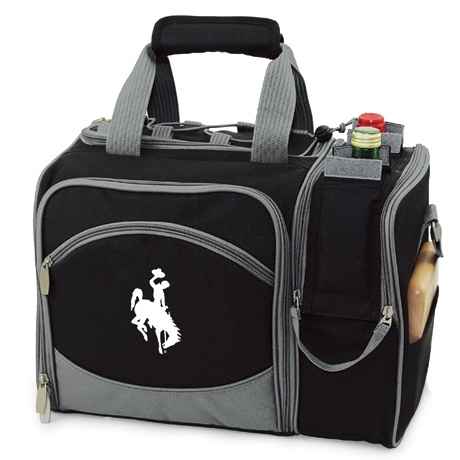 Wyoming Cowboys Malibu Picnic Pack - Embroidered Black - Click Image to Close