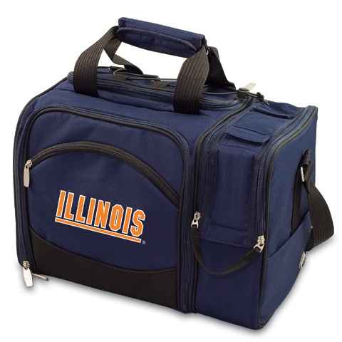 Illinois Fighting Illini Malibu Picnic Pack - Embroidered Navy - Click Image to Close