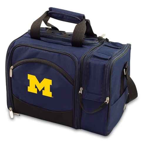 Michigan Wolverines Malibu Picnic Pack - Embroidered Navy - Click Image to Close