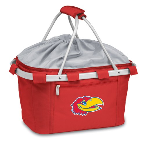 Kansas Jayhawks Metro Basket - Red Embroidered - Click Image to Close