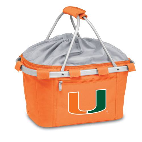 Miami Hurricanes Metro Basket - Orange Embroidered - Click Image to Close