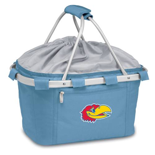 Kansas Jayhawks Metro Basket - Sky Blue Embroidered - Click Image to Close