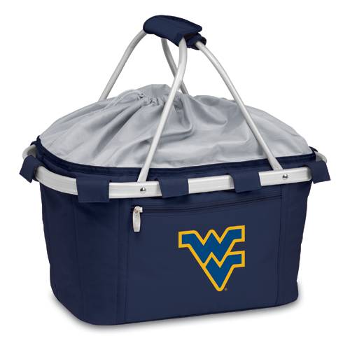 West Virginia Mountaineers Metro Basket - Navy Embroidered - Click Image to Close