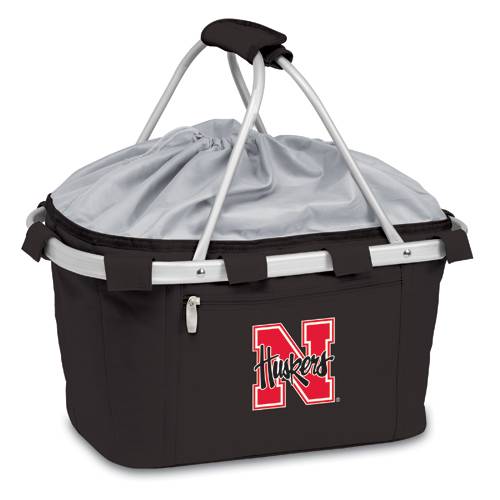 Nebraska Cornhuskers Metro Basket - Black Embroidered - Click Image to Close