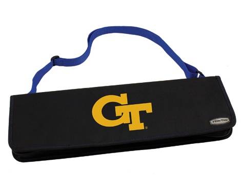 Georgia Tech Yellow Jackets Metro BBQ Tool Tote - Blue - Click Image to Close