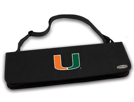 Miami Hurricanes Metro BBQ Tool Tote - Black - Click Image to Close