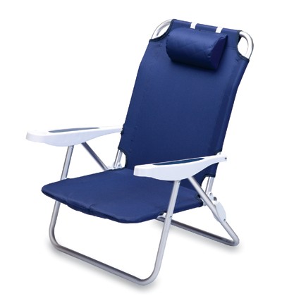 Ole Miss Rebels Monaco Beach Chair - Navy - Click Image to Close