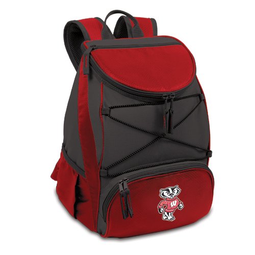 Wisconsin Badgers PTX Backpack Cooler - Red - Click Image to Close