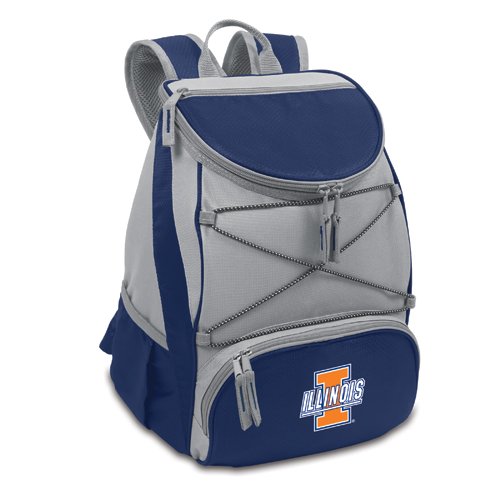 Illinois Fighting Illini PTX Backpack Cooler - Navy - Click Image to Close