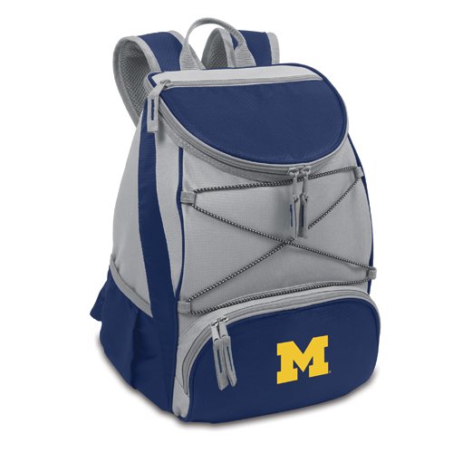 Michigan Wolverines PTX Backpack Cooler - Navy - Click Image to Close