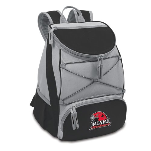Miami RedHawks PTX Backpack Cooler - Black - Click Image to Close