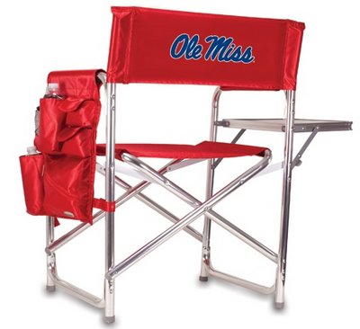 Ole Miss Rebels Sports Chair - Red Embroidered - Click Image to Close
