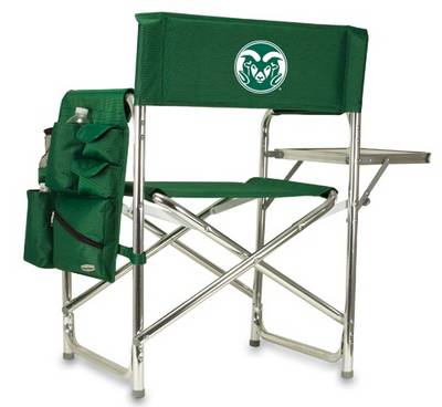 Colorado State Rams Sports Chair - Hunter Green Embroidered - Click Image to Close