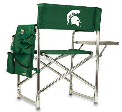 Michigan State Spartans Sports Chair - Hunter Green - Click Image to Close