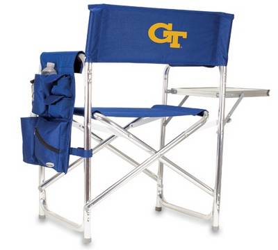 Georgia Tech Yellow Jackets Sports Chair - Navy - Click Image to Close