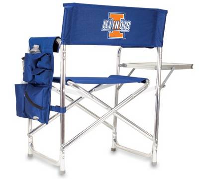 Illinois Fighting Illini Sports Chair - Navy - Click Image to Close