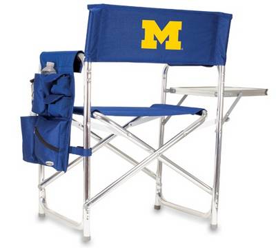 Michigan Wolverines Sports Chair - Navy Embroidered - Click Image to Close