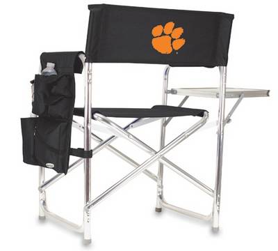 Clemson Tigers Sports Chair - Black Embroidered - Click Image to Close