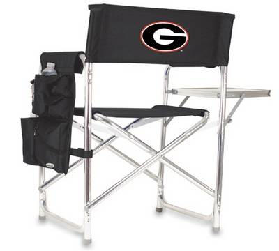 Georgia Bulldogs Sports Chair - Black Embroidered - Click Image to Close