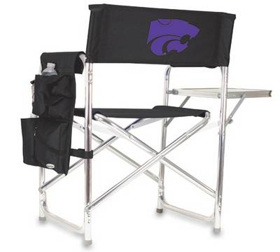 Kansas State Wildcats Sports Chair - Black Embroidered - Click Image to Close