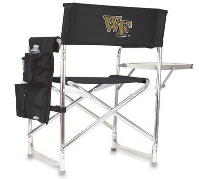 Wake Forest Demon Deacons Sports Chair - Black Embroidered - Click Image to Close