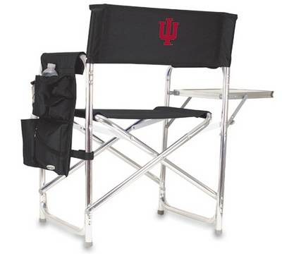 Indiana Hoosiers Sports Chair - Black Embroidered - Click Image to Close