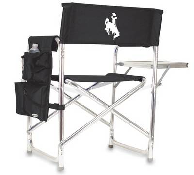 Wyoming Cowboys Sports Chair - Black Embroidered - Click Image to Close