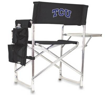 TCU Horned Frogs Sports Chair - Black - Click Image to Close
