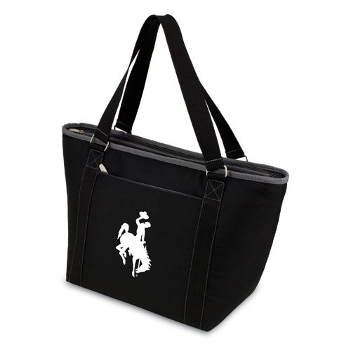 Wyoming Cowboys Topanga Cooler Tote - Black Embroidered - Click Image to Close
