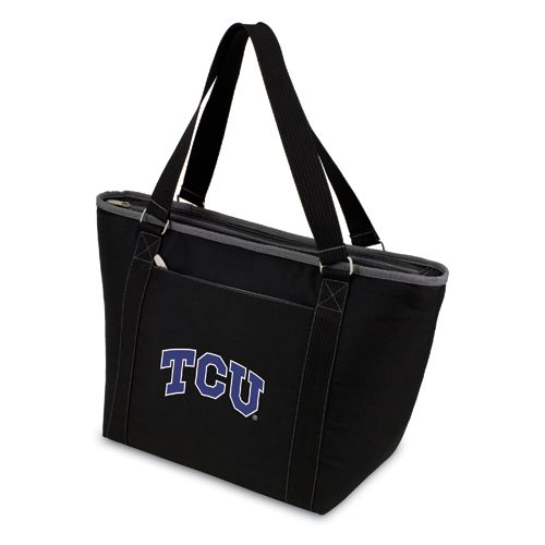 TCU Horned Frogs Topanga Cooler Tote - Black Embroidered - Click Image to Close