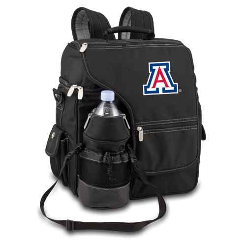 Arizona Wildcats Turismo Backpack - Black Embroidered - Click Image to Close