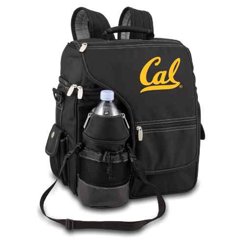 Cal Golden Bears Turismo Backpack - Black Embroidered - Click Image to Close