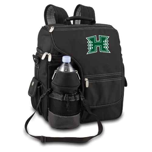 Hawaii Warriors Turismo Backpack - Black Embroidered - Click Image to Close