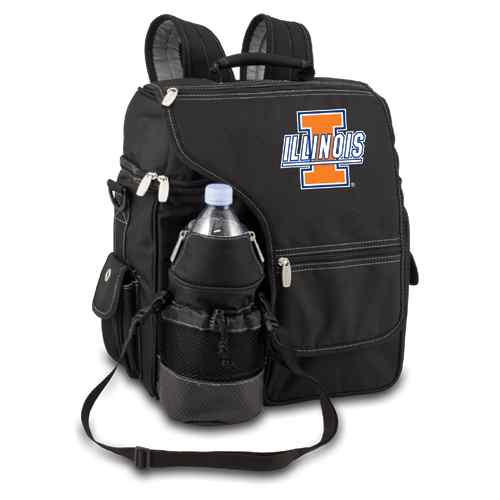 Illinois Fighting Illini Turismo Backpack - Black - Click Image to Close