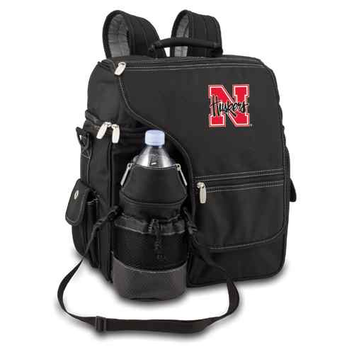 Nebraska Cornhuskers Turismo Backpack - Black Embroidered - Click Image to Close