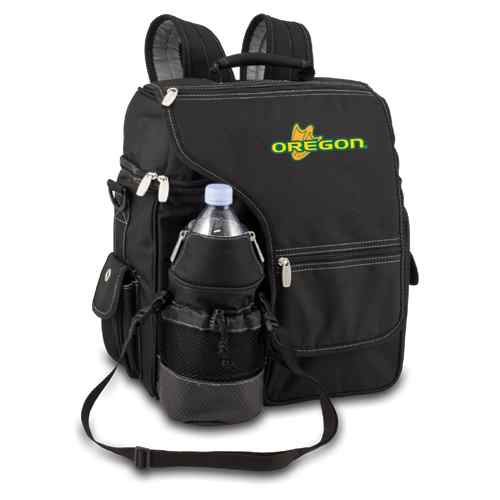 Oregon Ducks Turismo Backpack - Black Embroidered - Click Image to Close