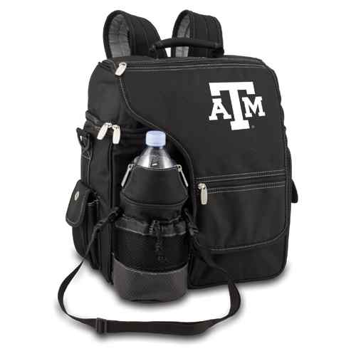 Texas A&M Aggies Turismo Backpack - Black Embroidered - Click Image to Close