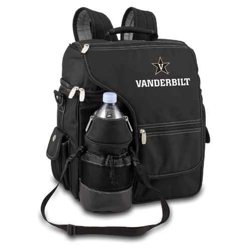 Vanderbilt Commodores Turismo Backpack - Black Embroidered - Click Image to Close